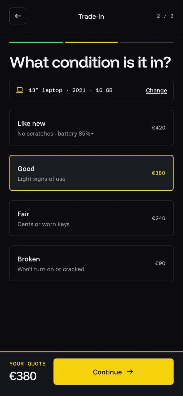 Mobile trade-in